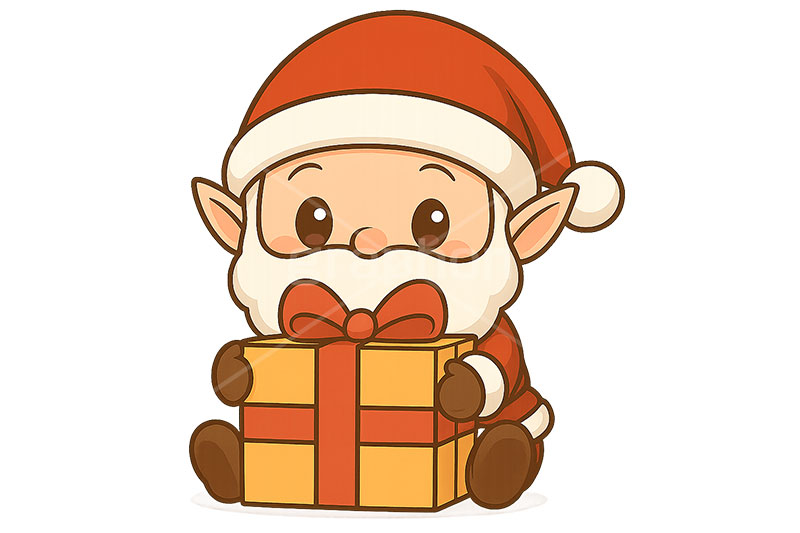 サンタ妖精,サンタクロースのイラスト,サンタ,サンタクロース,エルフ,妖精,クリスマス,イベント,冬,アイコン,マーク,かわいい,可愛い,カワイイ,キャラクター,character,icon,mark,christmas,winter,event,santa,elf,fairy