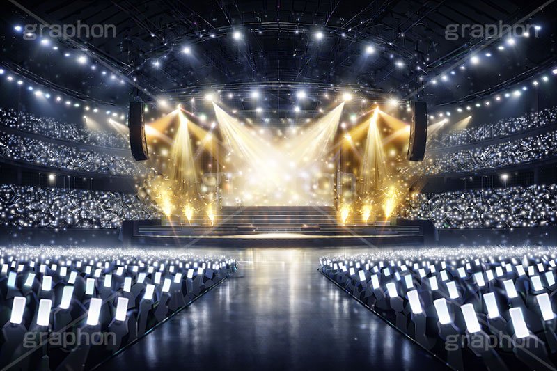 ライブステージ,ステージ,推し,推し活,舞台,ライブ,ライヴ,コンサート,アイドル,シアター,ホール,サイリウム,ペンライト,メンバーカラー,背景,照明,音楽,主役,ミュージック,ライト,スポットライト,イラスト,illustration,light,frame,hall,theater,live,stage,music