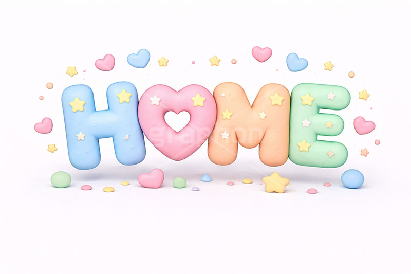 HOME,home,web,サイト,ホームページ,家,クレイ,クレイアート,ねんど,粘土,虹,星,レインボー,ポップ,かわいい,カワイイ,可愛い,メッセージ,テキスト,message,text,POP,clay,rainbow