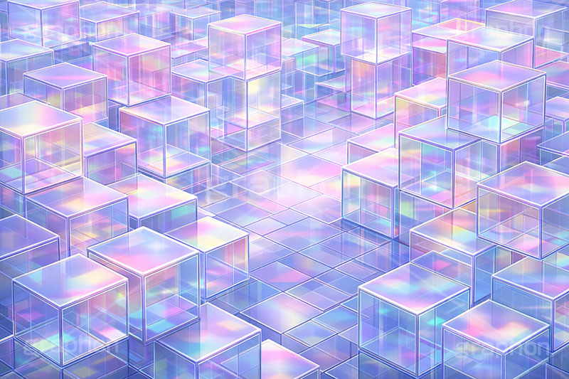 キューブワールド,キューブ,ワールド,アクリル,透明,透け,立体,立方体,箱,未来,近未来,デジタル,不思議,cube,box,digital,future,AI生成素材