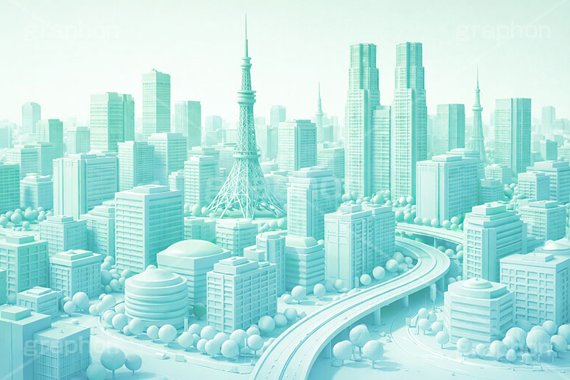 シンプル都会,ワールド,タワー,クレイアート,クレイ,ねんど,粘土,模型,立体,未来,近未来,都会,都市,街,ビル,future,city,building,tower,clay,AI生成素材