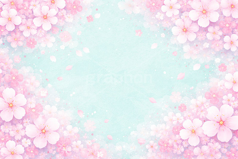 桜フレーム,桜,さくら,サクラ,花見,ブロッサム,春,花,花びら,花弁,背景,枠,フレーム,水彩,スケッチ,イラスト,blossom,spring,flower,frame,AI生成素材