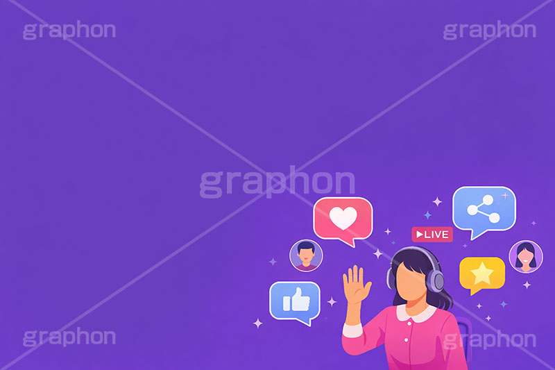 ライブ配信,いいね,共有,シェア,お気に入り,グッド,配信,ライバー,インフルエンサー,VTuber,配信,ライブ,ゲーム実況,コメント欄,コメント,チャット,ヘッドホン,ヘッドフォン,放送,映像,動画,実況,配信素材,人物,男性,イラスト,illustration,SNS,PC,live,streamer,good,share,AI生成素材