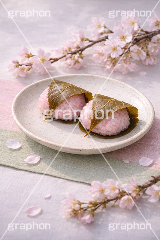 桜餅,餅,もち,道明寺,関西風,和菓子,日本食,和食,桜,さくら,サクラ,花見,ブロッサム,春,花,花びら,花弁,背景,blossom,spring,flower,AI生成素材