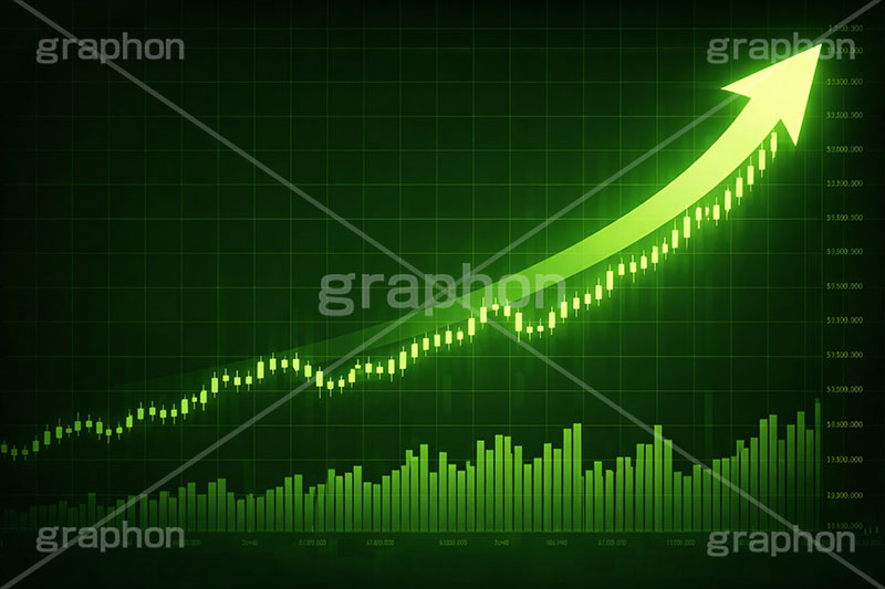 チャート上昇,チャート,株,株価,株価指数,上昇,急騰,下落,暴落,家計,積立,積み立て,投資,企業,決算,円安,仮想通貨,不動産,金利,グラフ,トレード,ローソク足,資産,金,お金,マネー,損失,NISA,経済,GDP,chart,graph,money,trade,AI生成素材