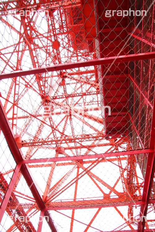 東京タワー鉄骨,真下,見上げ,見上げる,鉄骨,鉄網,金網,真っ赤,とうきょうタワー,Tokyo Tower,港区,下から,迫力,圧巻