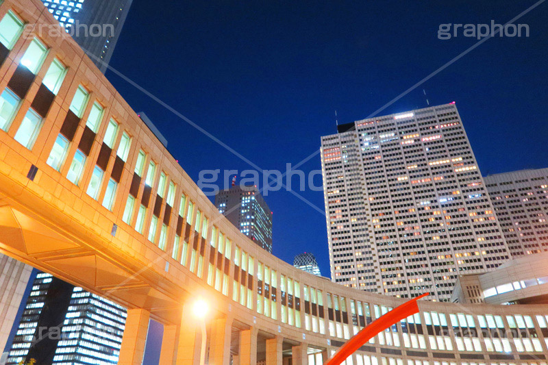 都庁の夜景,都庁,東京都庁,新宿,夜景,景色,東京,夜,ビル,第一庁舎,shinjuku