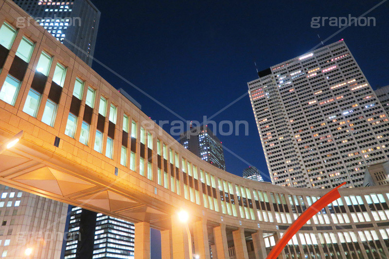 都庁の夜景,都庁,東京都庁,新宿,夜景,景色,東京,夜,ビル,第一庁舎,shinjuku