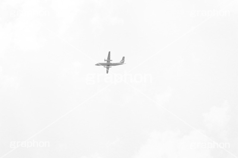 飛行機,モノクロ,白黒,しろくろ,モノクローム,単色画,単彩画,単色