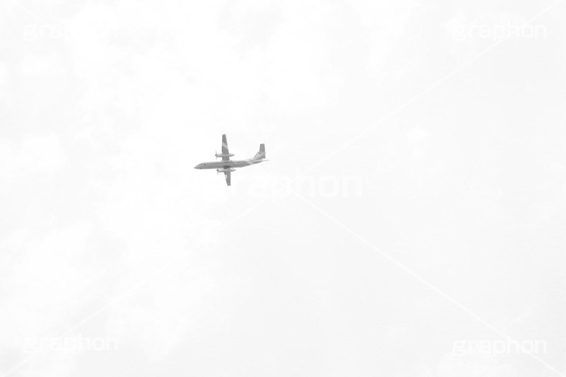 飛行機,モノクロ,白黒,しろくろ,モノクローム,単色画,単彩画,単色