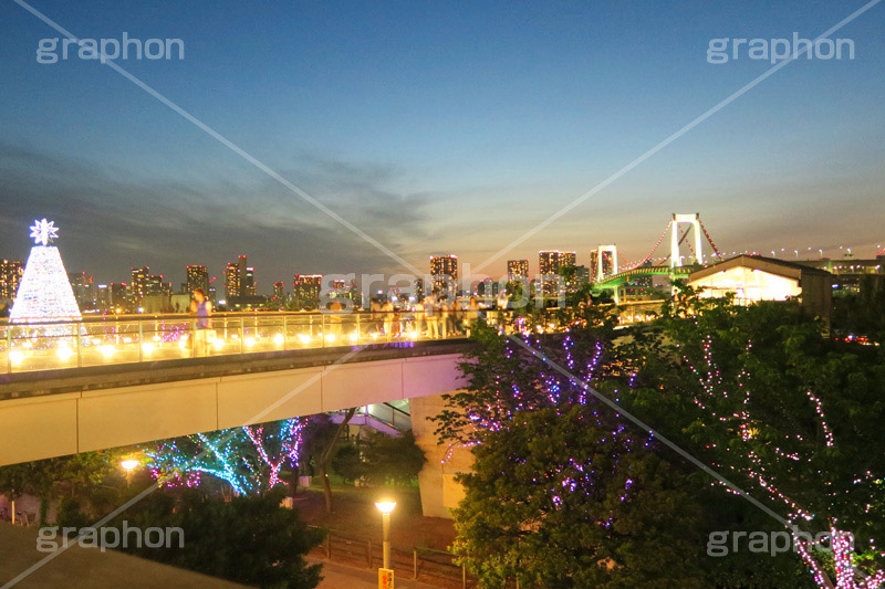 お台場イルミネーション,イルミネーション,illumination,レインボーブリッジ,橋,ブリッジ,吊り橋,東京港連絡橋,お台場,台場,DAIBA,東京都港区台場,東京臨海副都心,御台場,東京湾,綺麗,きれい,Christmas,クリスマスツリー,ツリー,デックス東京ビーチ,ビーチ,beach