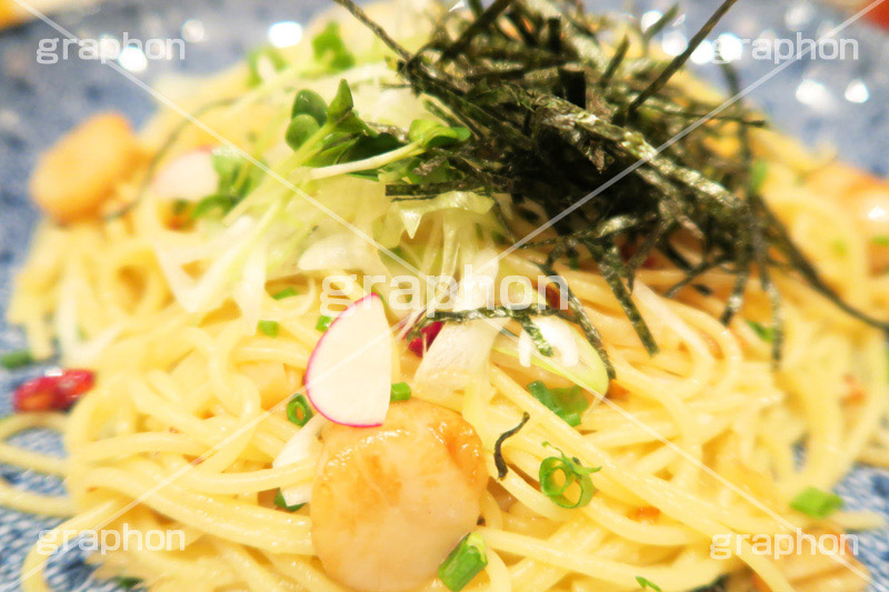 帆立のペペロンチーノ,パスタ,ペペロンチーノ,ペペロンチーニ,ガーリック,にんにく,ニンニク,洋食,麺料理,麺類,釜揚げ