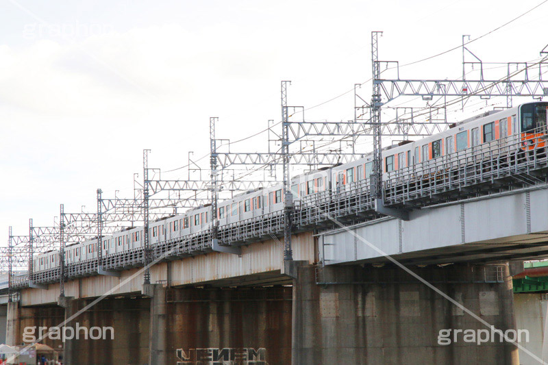 大井町線,電車,田園都市線,二子玉,二子玉川,玉川,にこたま,ニコタマ,世田谷区,河原,橋,河川,大井町,train