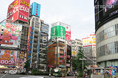 西武新宿駅,駅,正面口,駅ビル,交差点,繁華街,新宿,新宿区,西武鉄道,SS01,歌舞伎町,繫華街,夜の街,夜の町,shinjuku