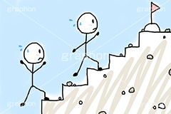 頂上目指して,頂上,目指,階段,走る,上る,登山,挑戦,チャレンジ,challenge,goal,flag,汗,ゴール,競争,旗,棒人間,スマイル,smile,シュール,下手,落書き,らくがき,character,キャラクター,キャラ,子供,こども,絵,絵日記,クレヨン,くれよん,ラフ,おもしろ,面白い,謎