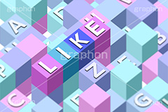 LIKE,like,ライク,いいね,SNS,キューブ,イメージ,文字,台詞,情報,記事,タイトル,キーワード,ワード,word,keyword,image,title,メッセージ,message,text,テキスト