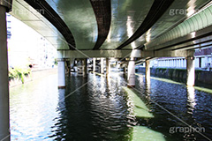 日本橋川,日本橋,川,かわ,河川,橋,高架,高架下,中央区,首都高速道路,首都高,首都高速,一級河川,橋脚,river,水面