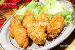 カキフライ,カキ,牡蠣,揚げ物,揚げ,フライ,あぶら,油,ソース,旬,秋,和食,日本食,和,定食,グルメ,おかず,惣菜,つまみ,おつまみ,お惣菜,japan