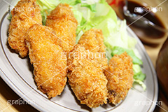 カキフライ,カキ,牡蠣,揚げ物,揚げ,フライ,あぶら,油,ソース,旬,和食,日本食,和,定食,グルメ,おかず,惣菜,つまみ,おつまみ,お惣菜,japan