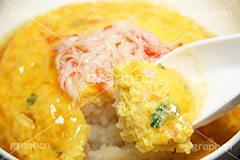 天津飯,中華総菜,中華,たまご,卵,炒め,あん,あんかけ,油,中華料理,かに,カニ,蟹,カニカマ,ごはん,ご飯,レンゲ,グルメ
