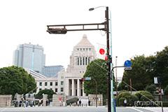 国会正門前,交差点,信号,国会議事堂,国会,中枢,国,国家,日本,japan,政治,政治家,議員,議会,霞が関,politics,government,政権,権力,選挙,デモ,シンボル,symbol,帝国,参議院,衆議院,永田町,日本,国旗,japan