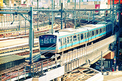 日暮里駅線路(ヴィンテージ),荒川区,トイカメラ撮影,トイカメラ,ヴィンテージ,ビンテージ,レトロ,お洒落,おしゃれ,オシャレ,味わい,トンネル効果