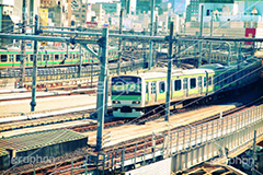 日暮里駅線路(ヴィンテージ),荒川区,トイカメラ撮影,トイカメラ,ヴィンテージ,ビンテージ,レトロ,お洒落,おしゃれ,オシャレ,味わい,トンネル効果