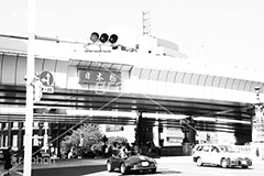 日本橋(モノクロ),モノクロ,白黒,しろくろ,モノクローム,単色画,単彩画,単色