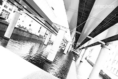 日本橋(モノクロ),モノクロ,白黒,しろくろ,モノクローム,単色画,単彩画,単色
