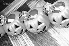 ハロウィンお菓子(モノクロ),モノクロ,白黒,しろくろ,モノクローム,単色画,単彩画,単色