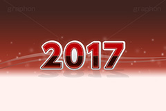 2017年号デザイン(レッド),西暦,年号,年賀状,お正月,記事,ニュース,きらきら,キラキラ,デザイン,イメージ,反射,news,design,2017,レッド,赤,event,イベント,行事,風習,message,text,メッセージ