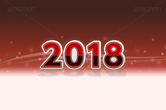 2018年号デザイン(レッド),西暦,年号,年賀状,お正月,記事,ニュース,きらきら,キラキラ,デザイン,イメージ,反射,news,design,2018,レッド,赤,event,イベント,行事,風習,message,text,メッセージ