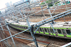 山手線,山手,電車,でんしゃ,鉄道,乗り物,交通,路線,線路,通勤,通学,撮り鉄,とり鉄,車両,電車/鉄道,日暮里駅,接続駅,黄緑,train,旅行,旅,travel