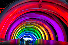 レインボーライトアップ,お台場,ダイバシティ,ショッピング,施設,イルミネーション,rainbow,illumination,shopping,電飾,照明,綺麗,ポップ,港区,七色,レインボー,商業施設