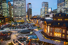 東京,東京駅,内駅舎,赤レンガ,丸の内,重要文化財,豪壮華麗,洋式建築,中央駅,国指定重要文化財,Tokyo Station City,夜,ライトアップ,レトロ,レンガ造り,復元,tokyo,夜景,旅行,旅,travel