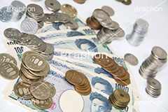お金,かね,円,日本円,マネー,金銭,日本のお金,お金がない,財産,返済,貯金,借金,両替,キャッシュ,現金,小銭,銭,硬貨,千円,札,十円,五円,百円,五百円,五十円,money,yen,coin,コイン,経理,事務,経済