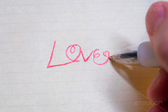 LOVE,らぶ,ラブ,ペン,ノート,ボールペン,ルーズリーフ,書く,write,note,pen,propose,loveletter,letter,valentine,バレンタイン,告白,プロポーズ,ラブレター,whiteday,ホワイトデー