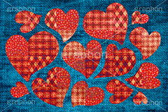 ハートのパッチワーク,ハート,パッチワーク,縫い,布,クロス,heart,cloth,patchwork,country,check,texture,denim,デニム,テクスチャ,テクスチャー,模様,花柄,小花柄,格子,チェック,柄,カントリー,手芸,あてこ,切り,継ぎ接ぎ,つぎはぎ