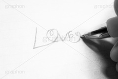 LOVE(モノクロ),モノクロ,白黒,しろくろ,モノクローム,単色画,単彩画,単色