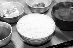 和食(モノクロ),モノクロ,白黒,しろくろ,モノクローム,単色画,単彩画,単色