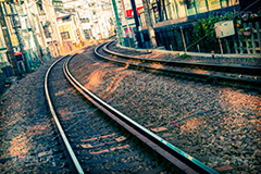 踏切(ビンテージ),トイカメラ撮影,トイカメラ,ヴィンテージ,ビンテージ,レトロ,お洒落,おしゃれ,オシャレ,味わい,トンネル効果