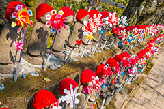 千躰子育地蔵尊,増上寺,芝公園,浄土宗,地蔵,お地蔵さん,子育て,安産,子供,こども,祈願,頭巾,赤い頭巾,風車,並ぶ,多い,大量,寺院,寺,参拝,重要文化財,文化財,港区,japan,temple