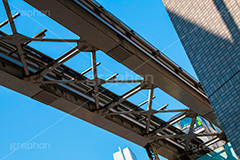 青空とモノレール,東京モノレール,青空,モノレール,レール,rail,monorail,浜松町,芝浦,真下,見上げ