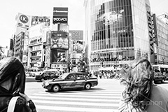 渋谷,モノクロ,白黒,しろくろ,モノクローム,単色画,単彩画,単色
