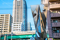 月島駅前,月島駅,大江戸線,有楽町線,電車/鉄道,交通,駅,案内,地下鉄,メトロ,東京,路線