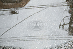 水たまり,水溜まり,みずたまり,地面,反射,映る,虹,にじ,雨,あめ,レイン,rain,アスファルト,梅雨,つゆ,小雨,雨の日