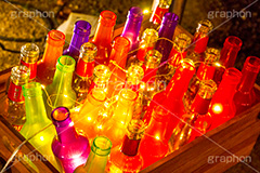 カラフルなビン,カラフル,瓶,ビン,ボトル,照明,bottle,light,illumination,colorful,イルミネーション,POP,ポップ,綺麗,きれい,キレイ,お洒落,オシャレ,かわいい,カワイイ,可愛い,女子力