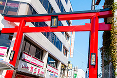小町通り,鎌倉,東口,鶴岡八幡宮,若宮大路,商店街,ショッピング,食べ歩き,メインストリート,観光,神奈川,鳥居
