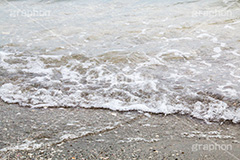 波打ち際,水面,海面,波,砂浜,泡,あわ,海,sea