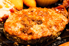 肉＆ハンバーグセット,ステーキ,肉,肉食,鉄板,あつあつ,熱々,アツアツ,ハンバーグ,セット,バーグ,焼き,洋食